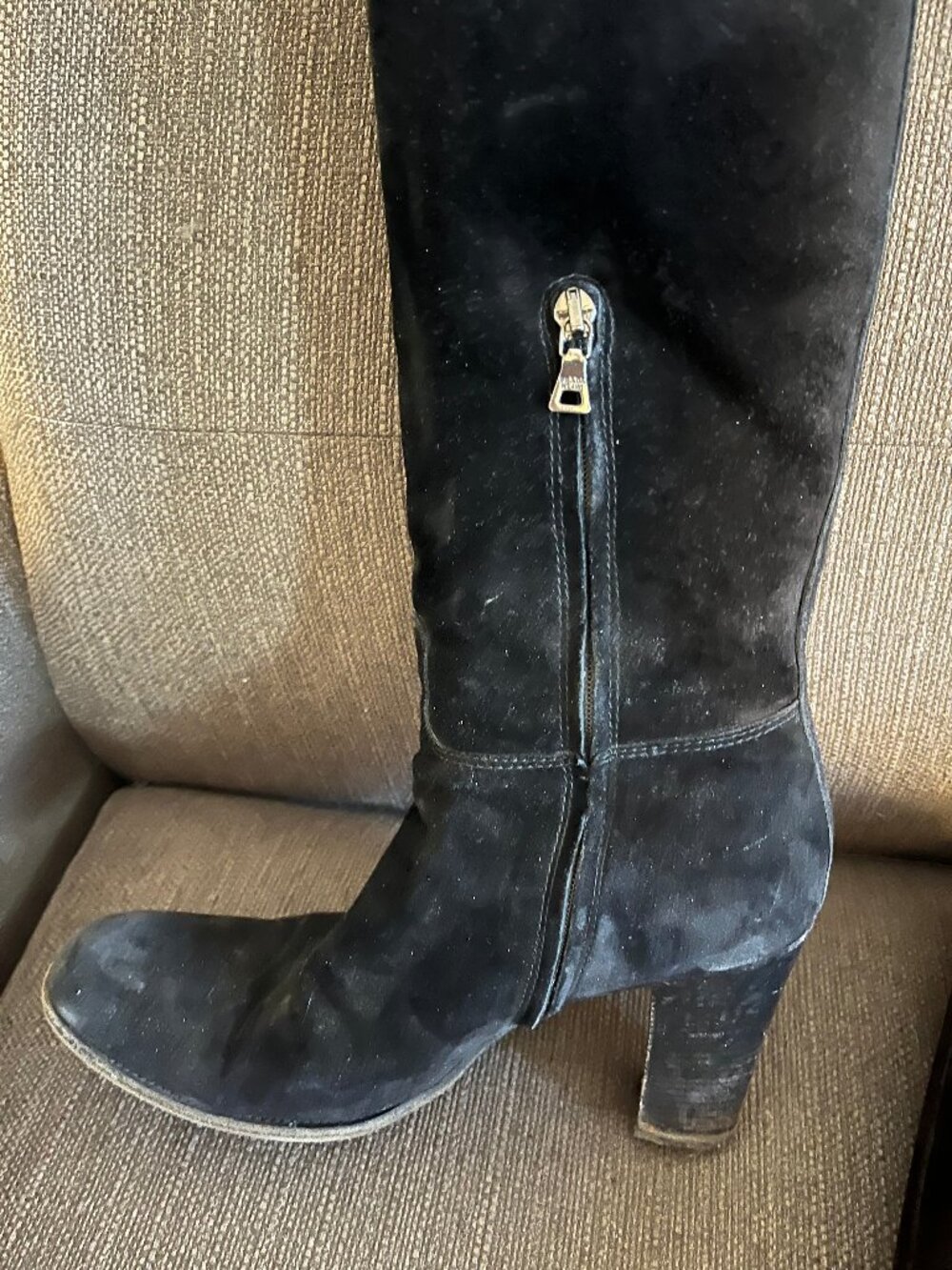 Prada suede boots black size 39 - Picture 2 of 7